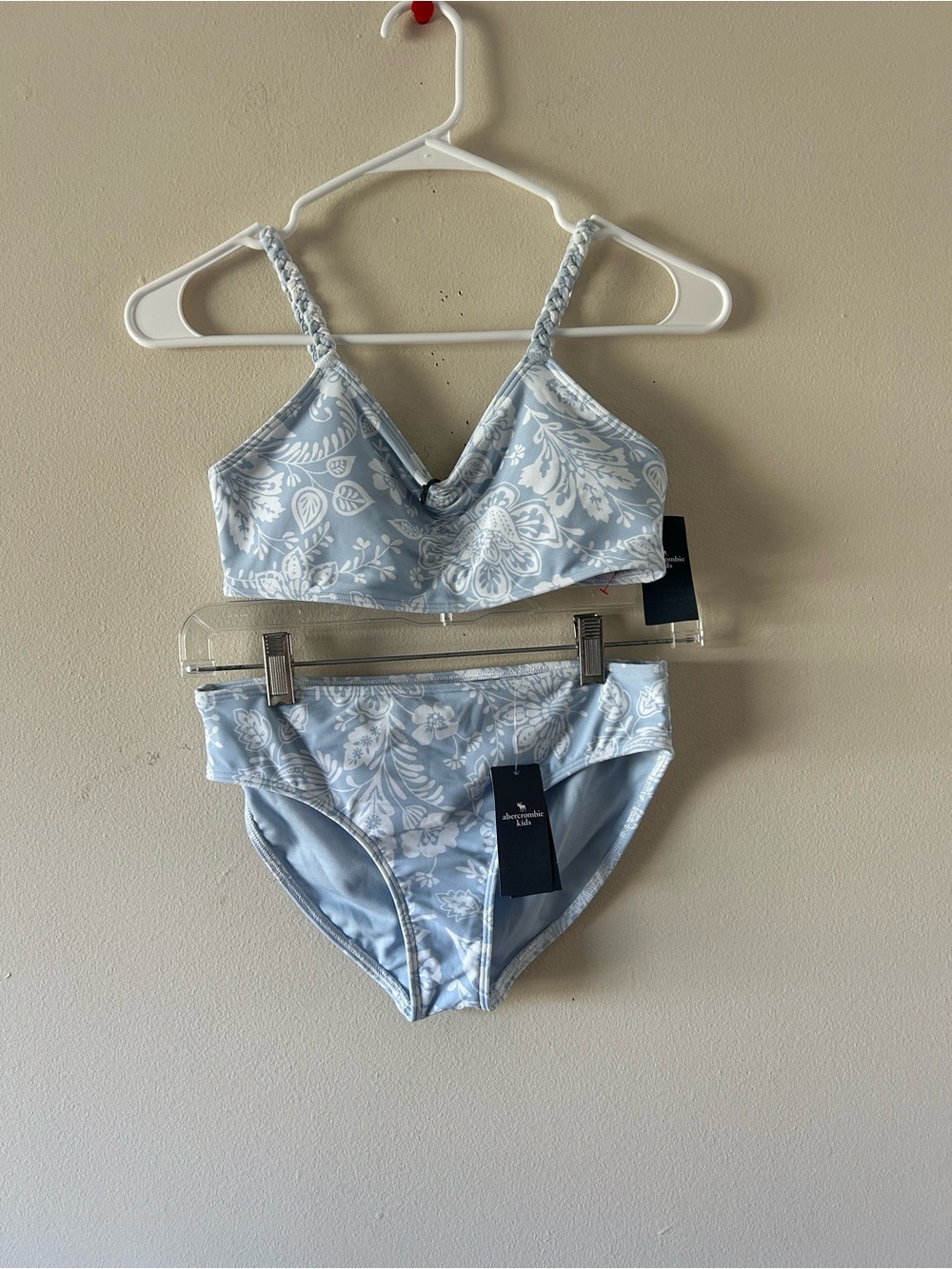 Abercrombie KidsLight Blue Floral Bikini Bralette Set